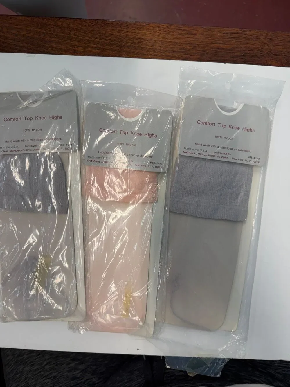 The F.L. Collection Nylon Confirt Top Knee highs NEW OLD STOCK
